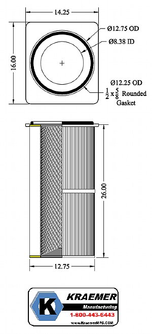 Kraemer CP - 26" LG - 120 Pleat