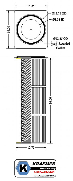 Kraemer CP - 36" LG - 120 Pleat