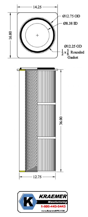 Kraemer CP - 36" LG - 90 Pleat